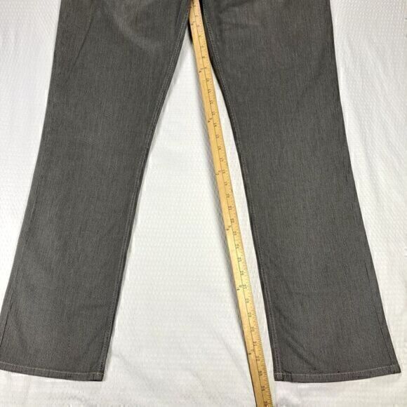 Bugatchi Uomo Pants Mens Size 40x34 Gray Striped Relaxed Fit Flat Front Trousers - Picture 12 of 14